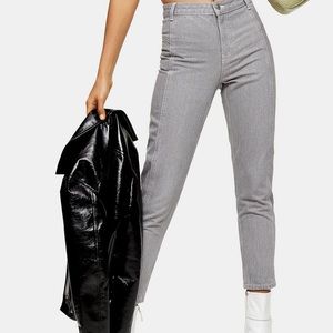 Topshop | Gray 80'S Seam Mom Tapered Jeans sz 10